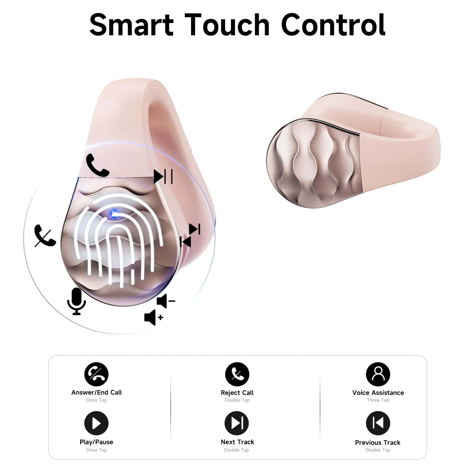 Audífono Inalámbrico aigo Bluetooth, Clip de Oído Abierto, - Imagen 8