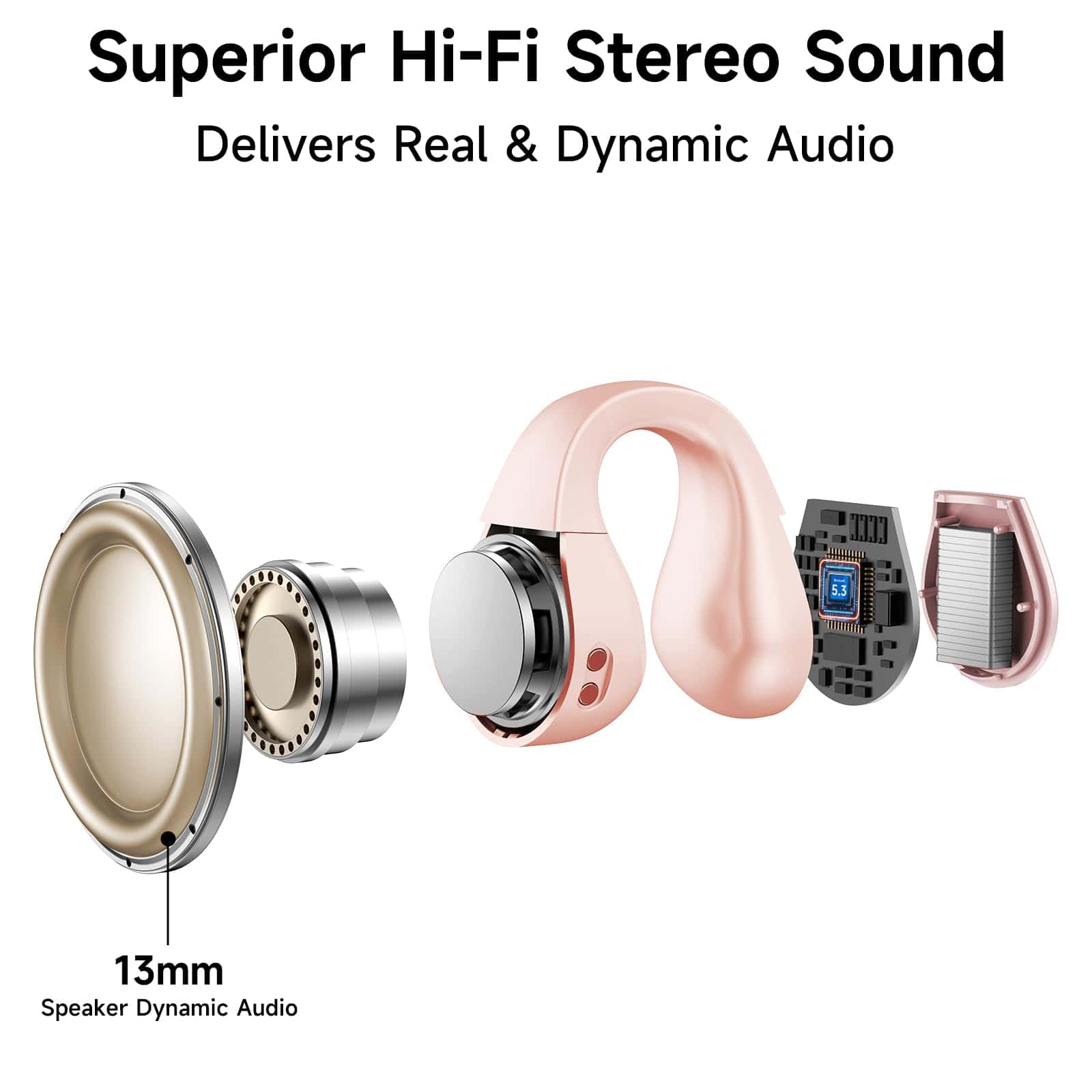 Audífono Inalámbrico aigo Bluetooth, Clip de Oído Abierto, - Imagen 9