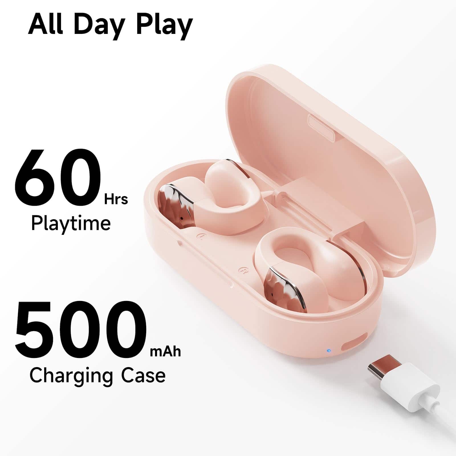 Audífono Inalámbrico aigo Bluetooth, Clip de Oído Abierto, - Imagen 6