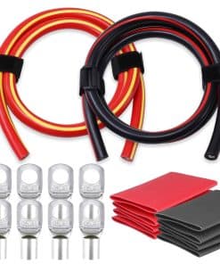 Cable de inversor de batería de calibre 1/0 HBU - Par de