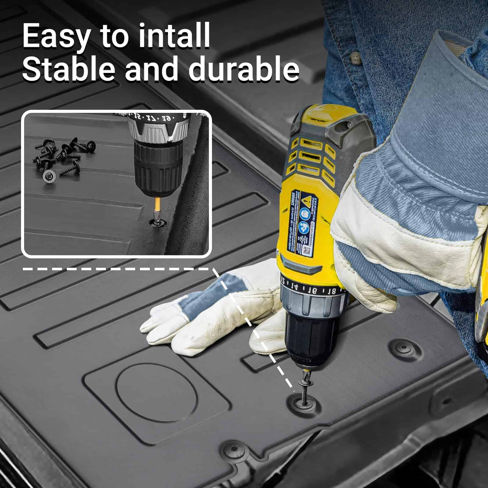 Vanseno Compatible para 2022-2024 Toyota Tundra Alfombra de - Imagen 5