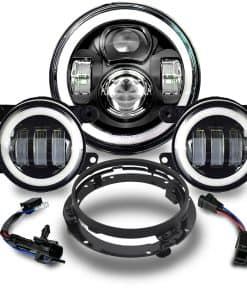 Faro LED para Motocicleta de 7 pulgadas con Luces de Niebla