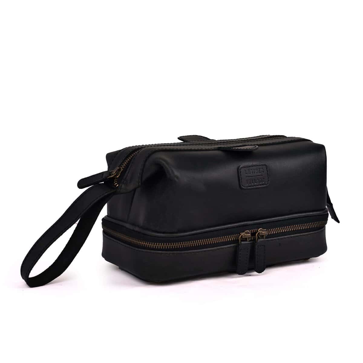 LEATHER VILLAGE Neceser de Cuero Genuino � Grande Bolsa de