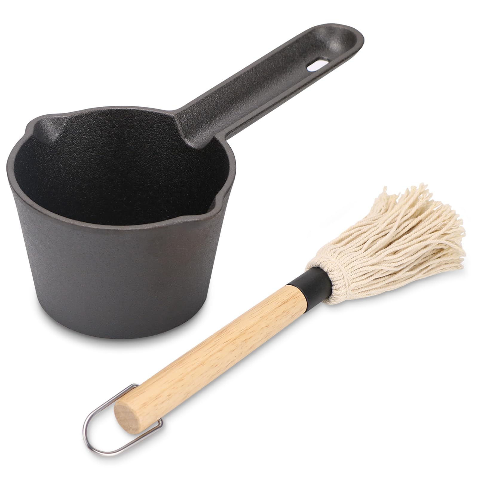 Set de Olla y Cepillo de Barbecue de Hierro Fundido