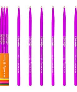 Palillos de batería clásicos 5A 3 pares (Morado), Palillos