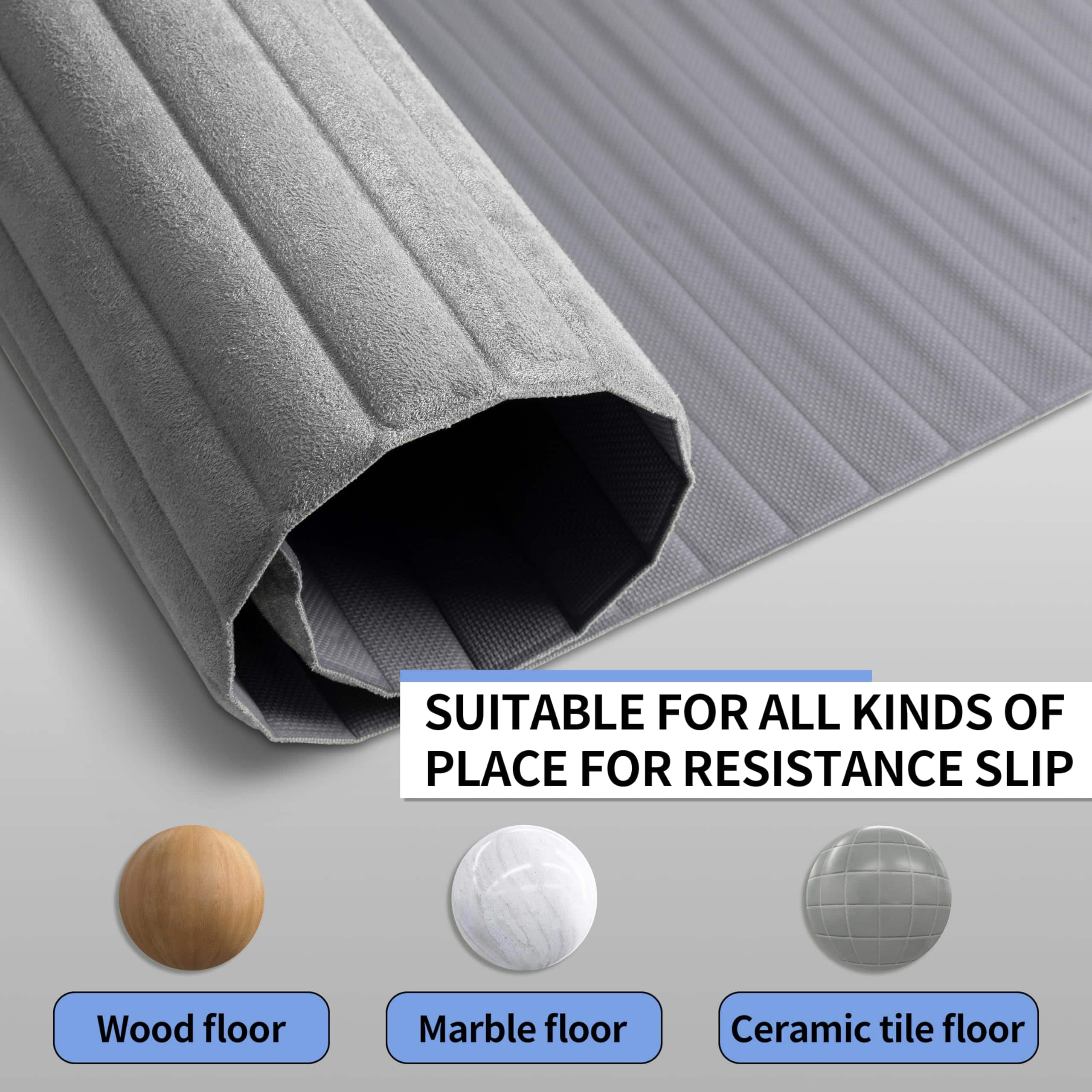 Tapete de Yoga OGOGO con Acabado de Gamuza, -Negro - Imagen 6