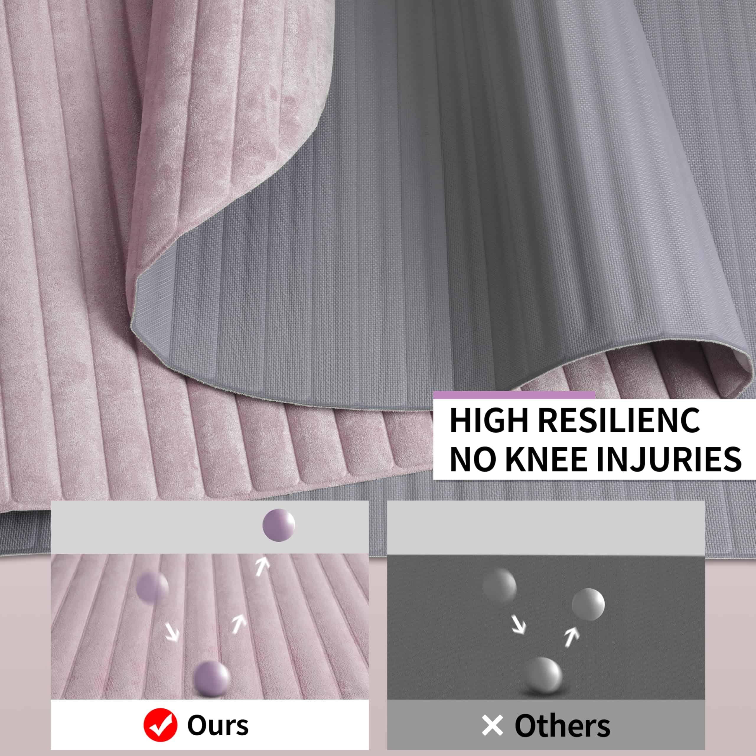 Tapete de Yoga OGOGO con Acabado de Gamuza, -Rosa - Imagen 5