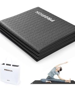 Tapete plegable con patrón de hojas y vid en negro