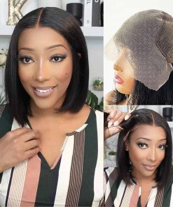 Pelucas de Cabello Humano Bob 13x6 Frontal Transparente