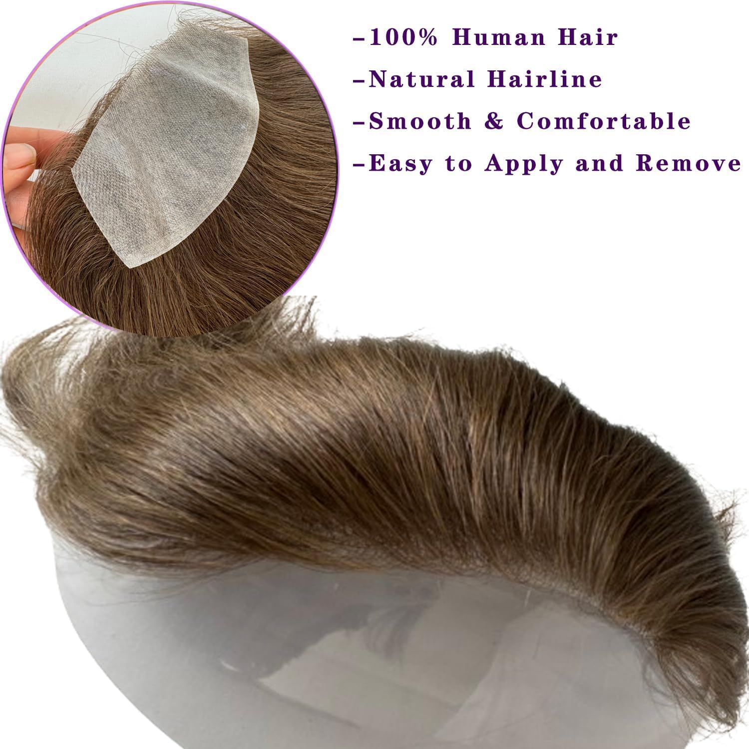 Toupee de línea de cabello para hombres Voloria 100% - Imagen 5