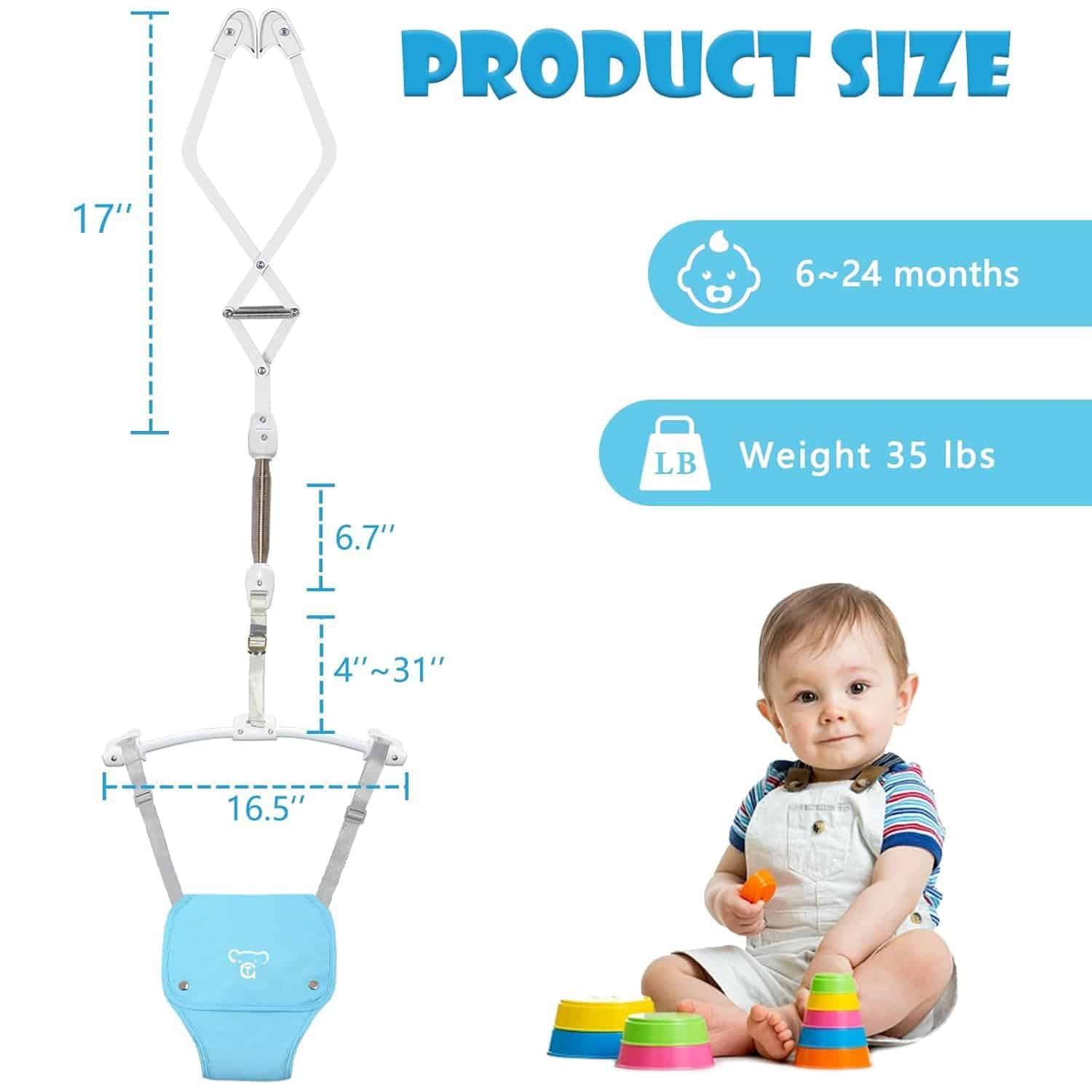 Saltador para bebés, Saltador de Puerta para Bebés con - Imagen 7