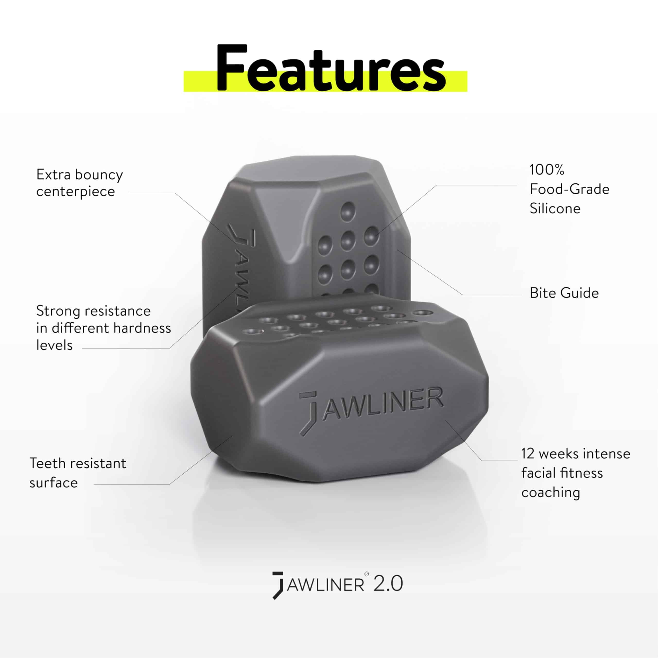 Set de Ejercitador de Mandíbula Jawliner� para Hombres y - Imagen 5