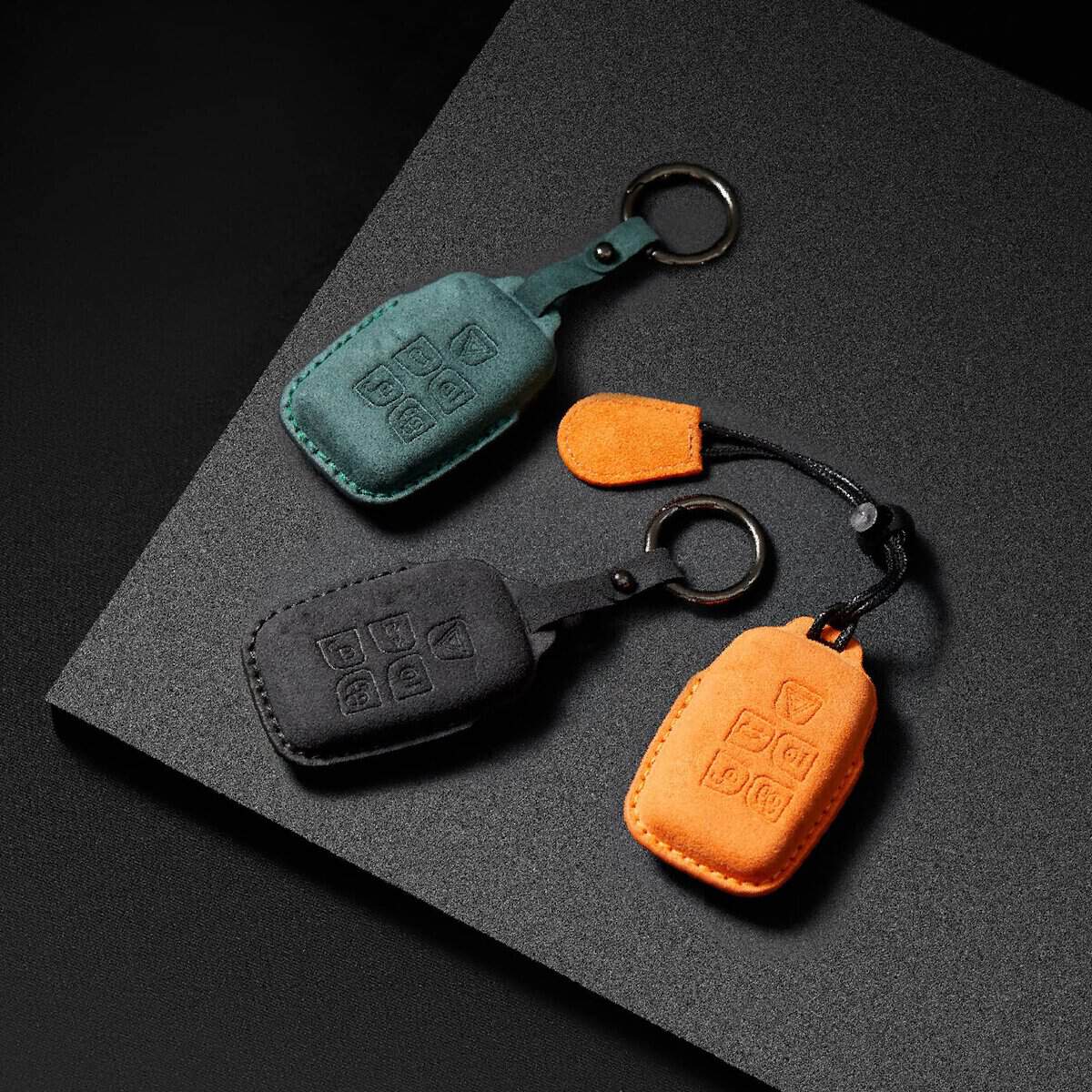 Estuche para llave de cuero genuino de gamuza CGZOWYU - Imagen 6