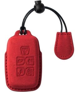 Funda de Cuero Genuino de Gamuza para Llave de Coche