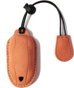 Funda de Llave para Tesla con Cuero -Naranja