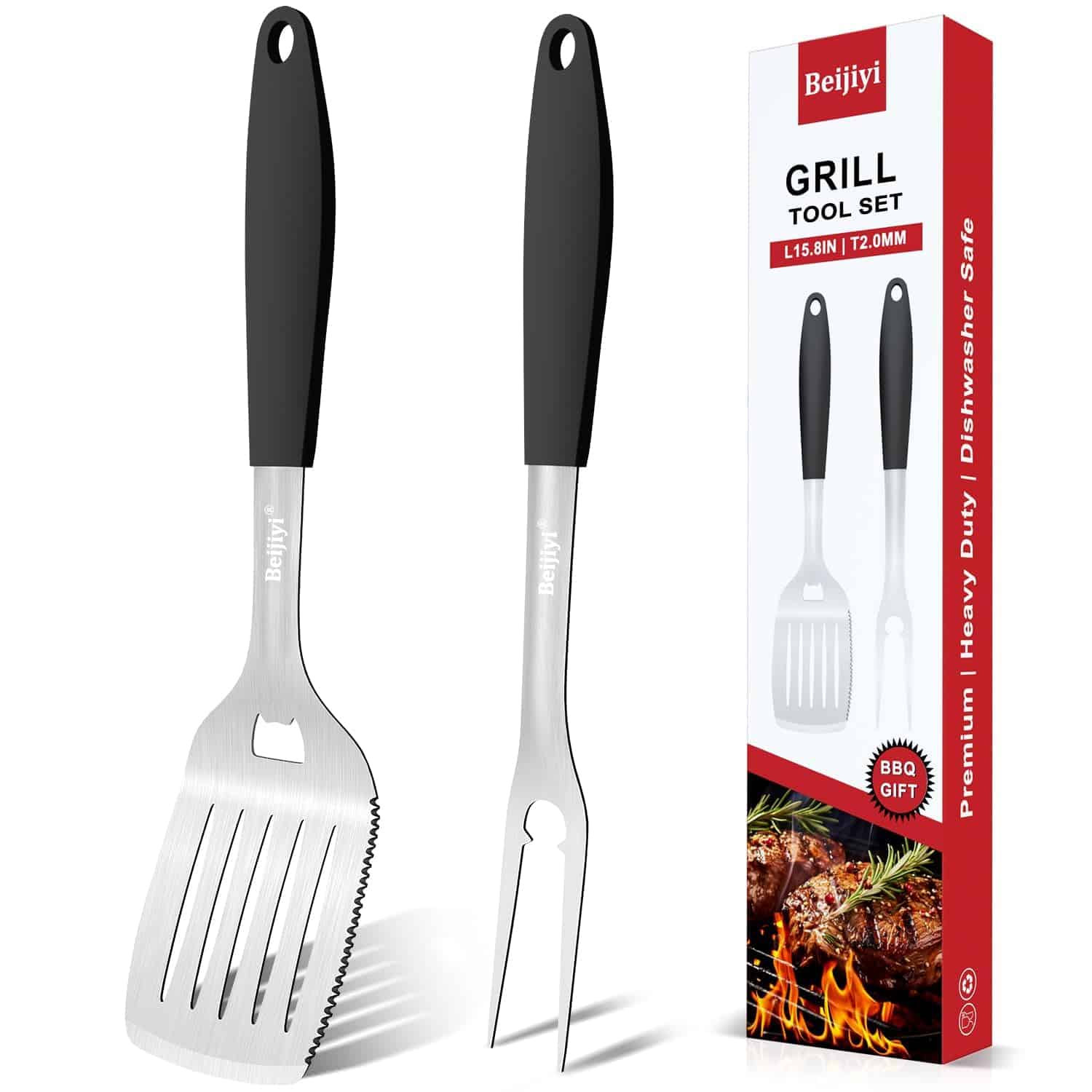 Set de Herramientas para Parrilla Beijiyi, Espátula de