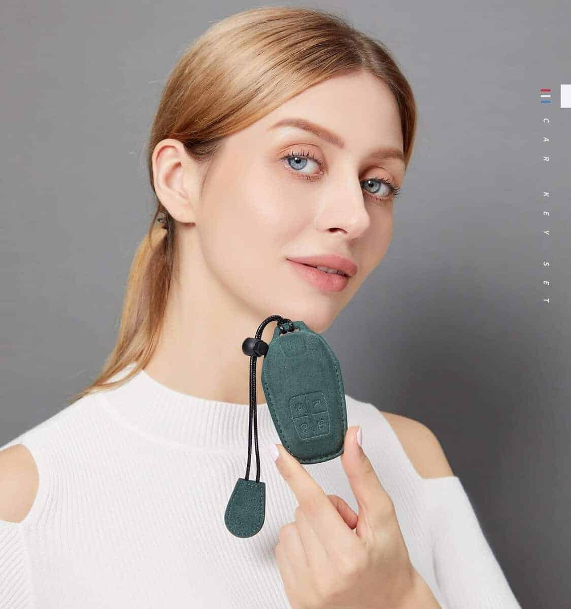 Funda de llave de coche de gamuza CGZOWYU adecuada para - Imagen 4