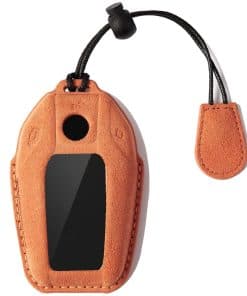 Funda de cuero genuino de gamuza CGZOWYU para llave de BMW