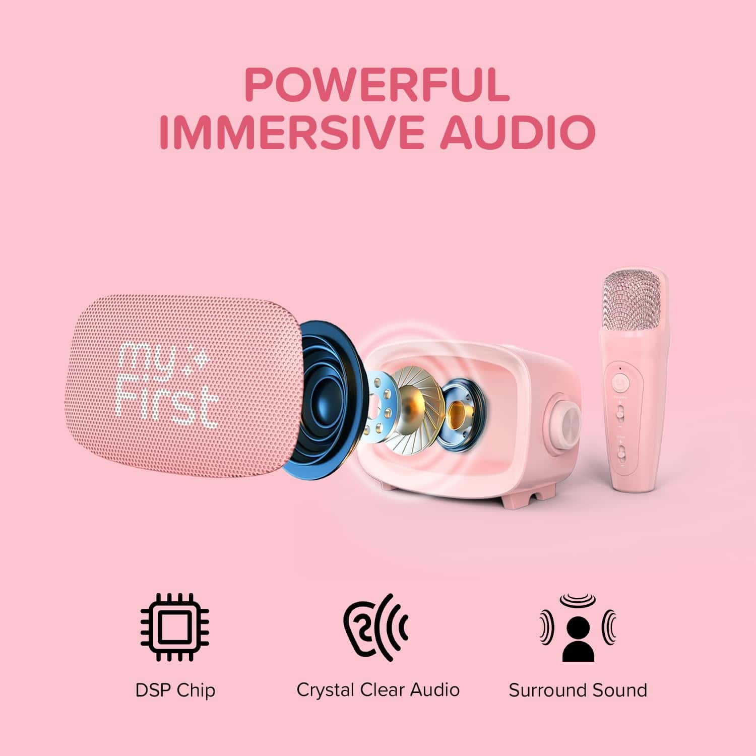 myFirst Voice 2 - Mini Karaoke para Niños -Rosa - Imagen 5