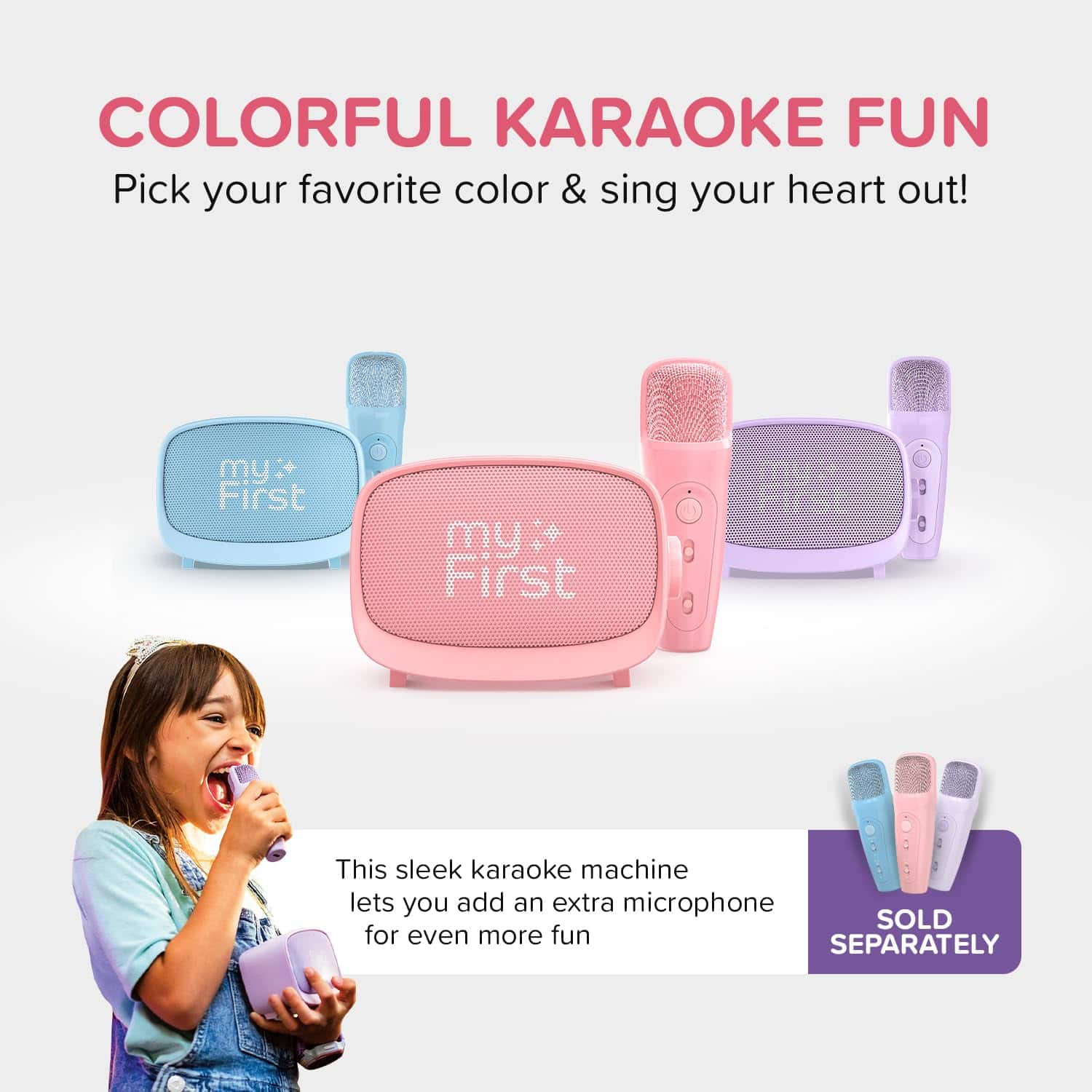 myFirst Voice 2 - Mini Karaoke para Niños -Rosa - Imagen 7