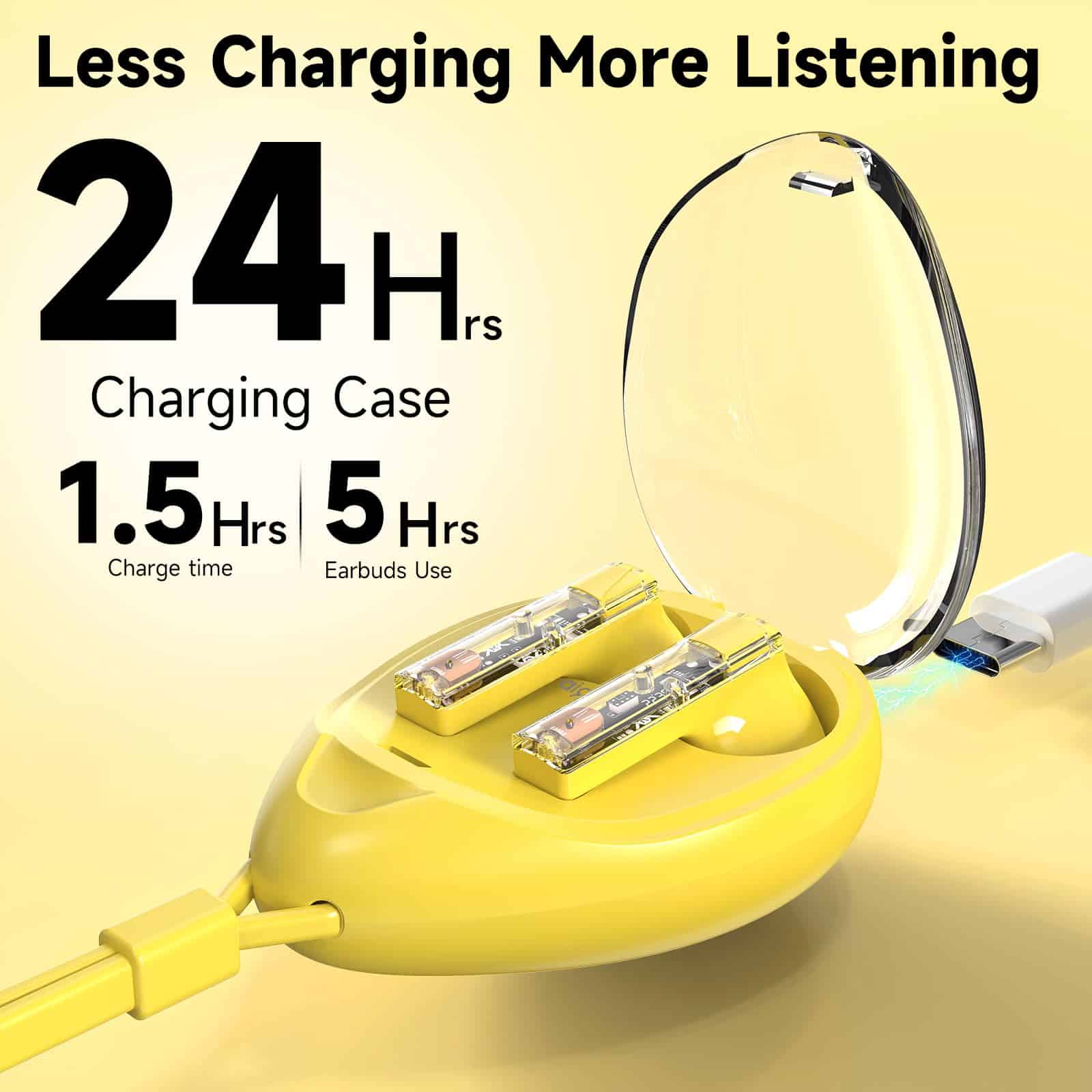 Audífonos Inalámbricos aigo True Wireless -Amarillo - Imagen 9