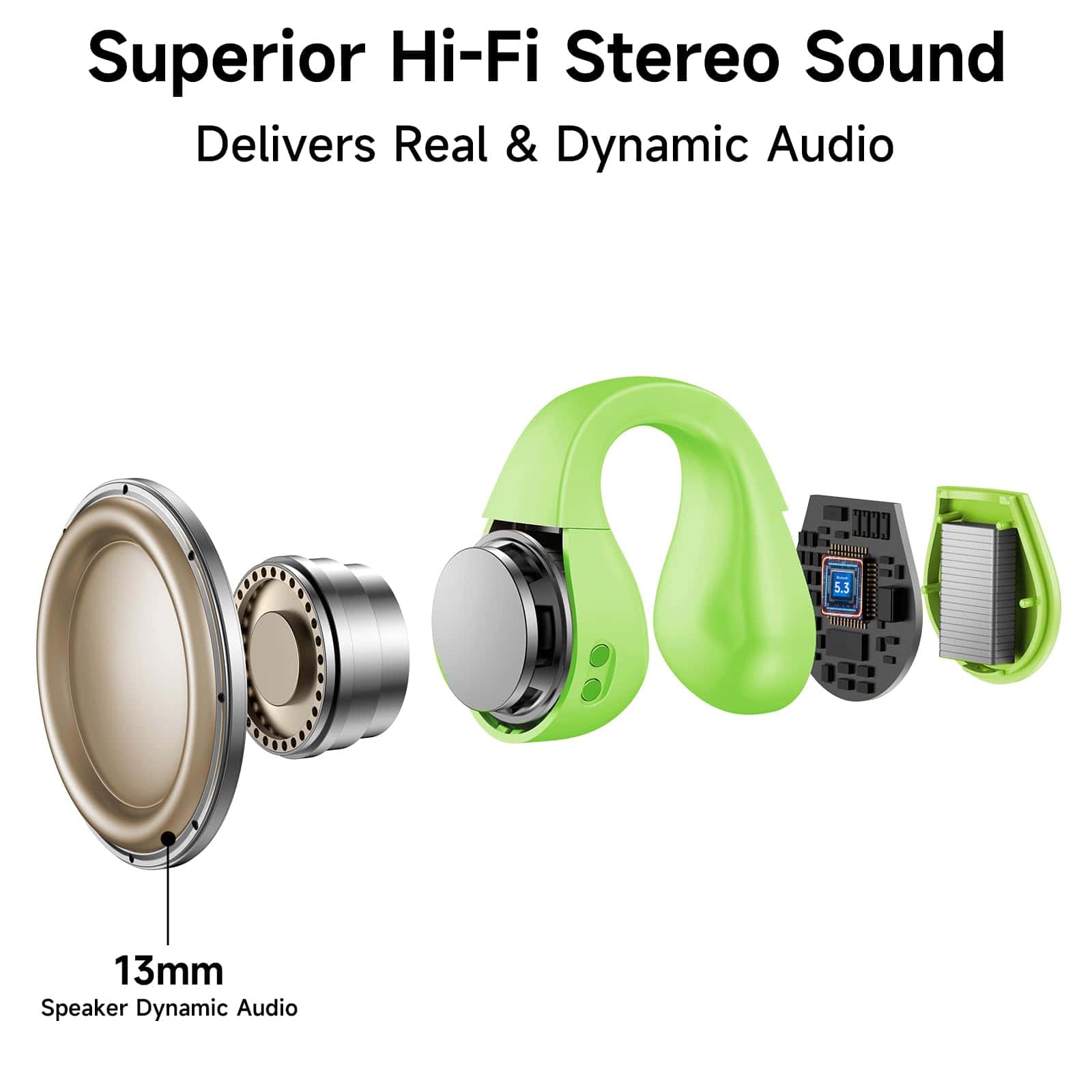 Audífonos inalámbricos aigo Earbud Bluetooth, clip de oído - Imagen 9