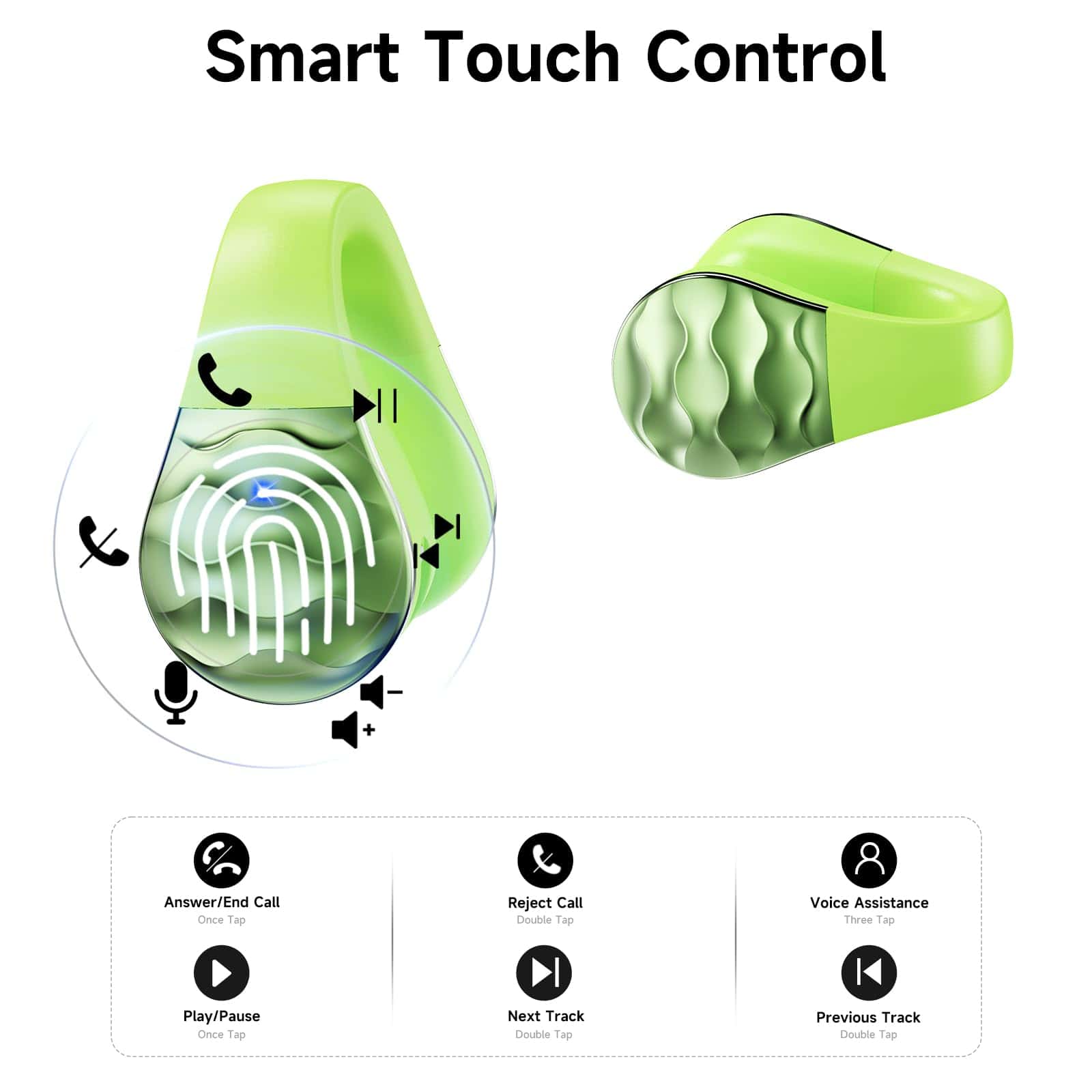 Audífonos inalámbricos aigo Earbud Bluetooth, clip de oído - Imagen 8