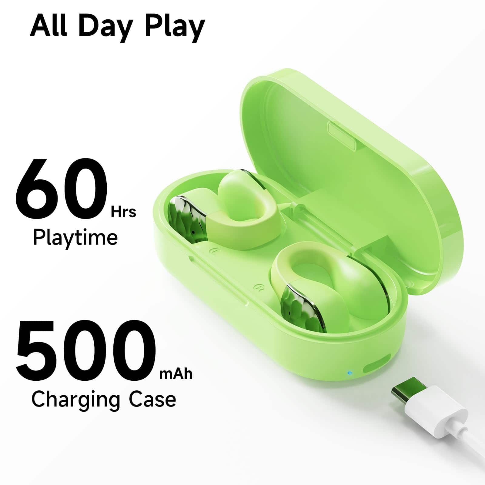 Audífonos inalámbricos aigo Earbud Bluetooth, clip de oído - Imagen 6