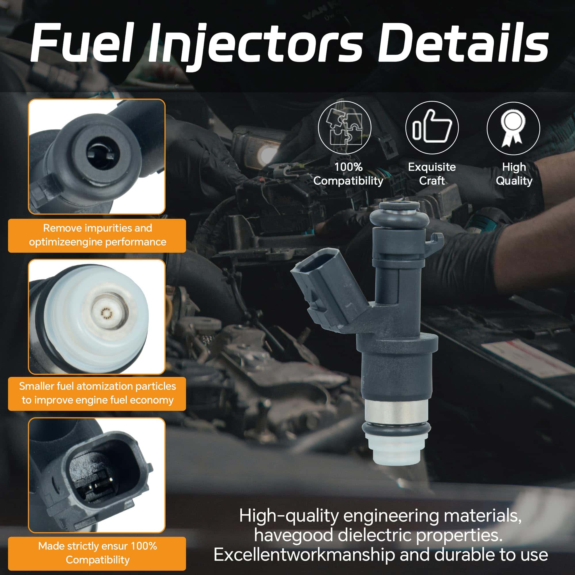 4 piezas de Inyectores de Combustible AdvanEX Compatible - Imagen 4