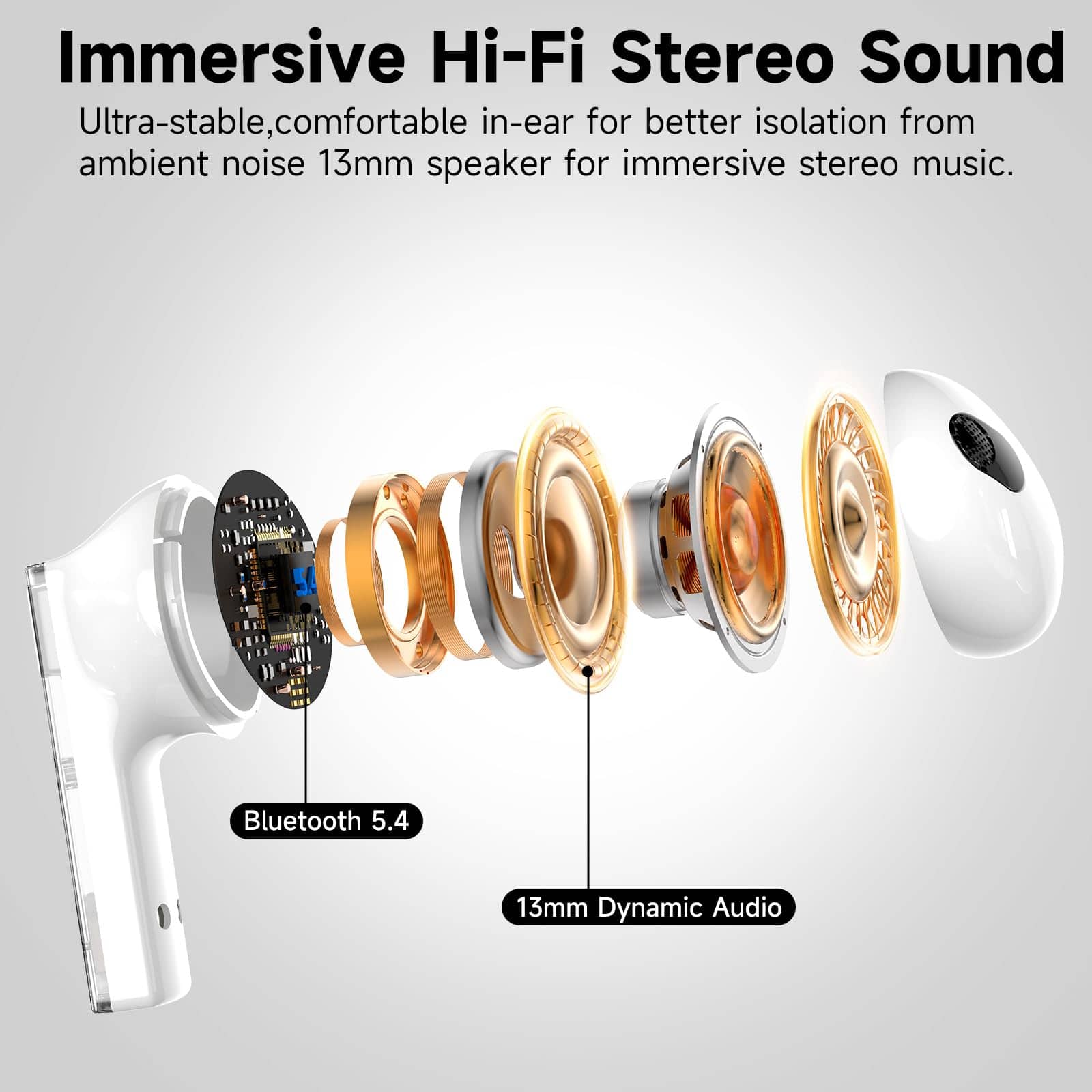 Auriculares inalámbricos aigo True con estuche transparente - Imagen 4