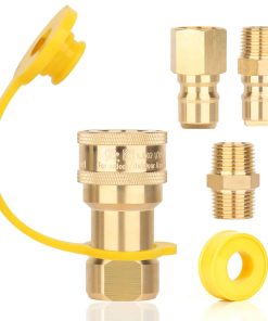 Conector Rápido de Latón Macizo de 1/2 Pulgada, 4 Piezas