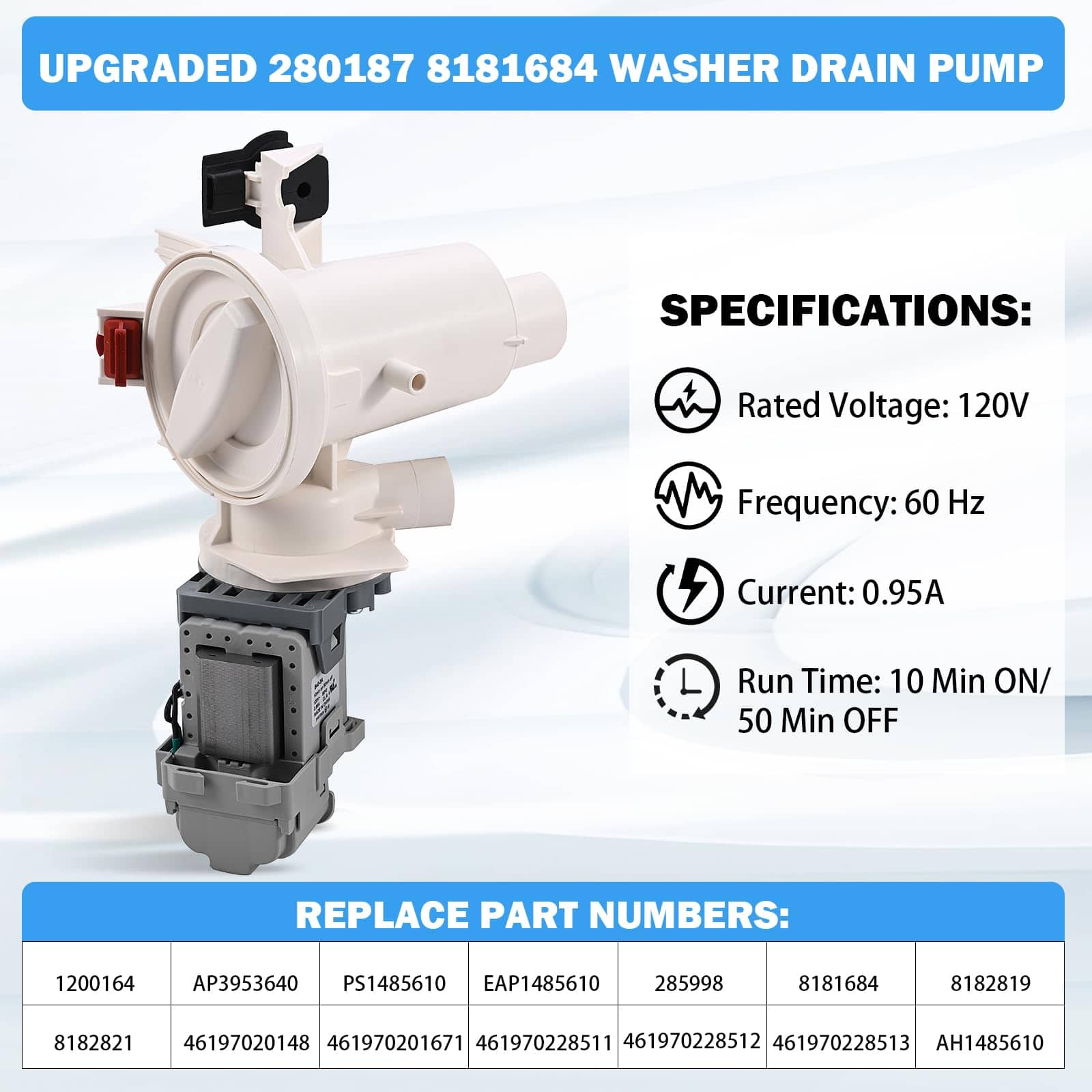 280187 8181684 Filtro de Bomba de Drenaje Compatible con - Imagen 7