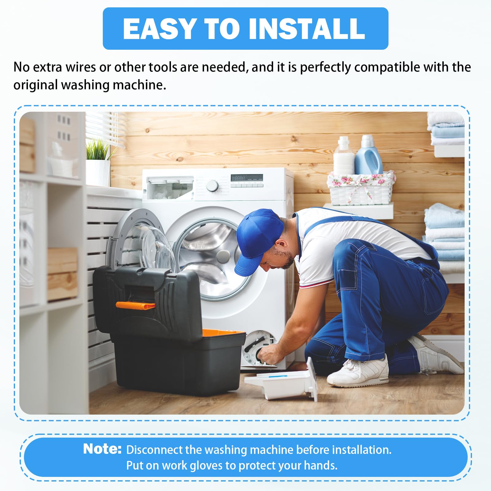 WH11X34742 Bomba de Drenaje de Lavadora Compatible con - Imagen 6