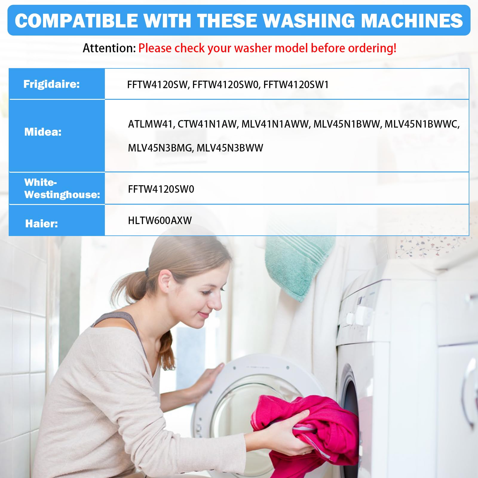 WH11X34742 Bomba de Drenaje de Lavadora Compatible con - Imagen 8