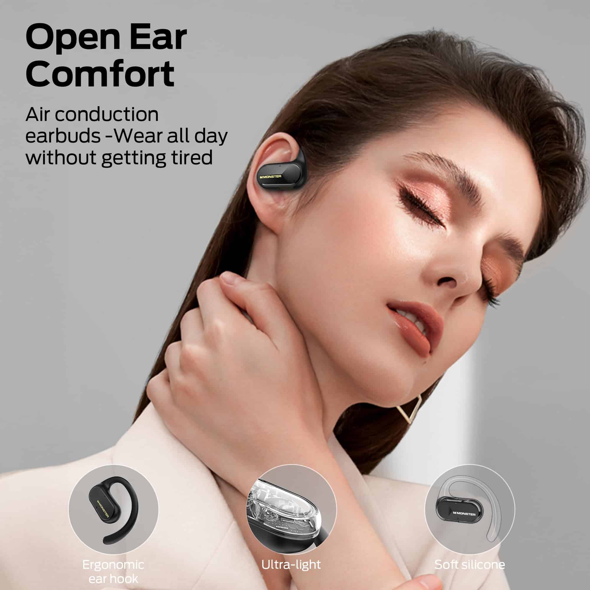 Audífonos Monster Open Ear AC312, Bluetooth 5.4, - Imagen 3