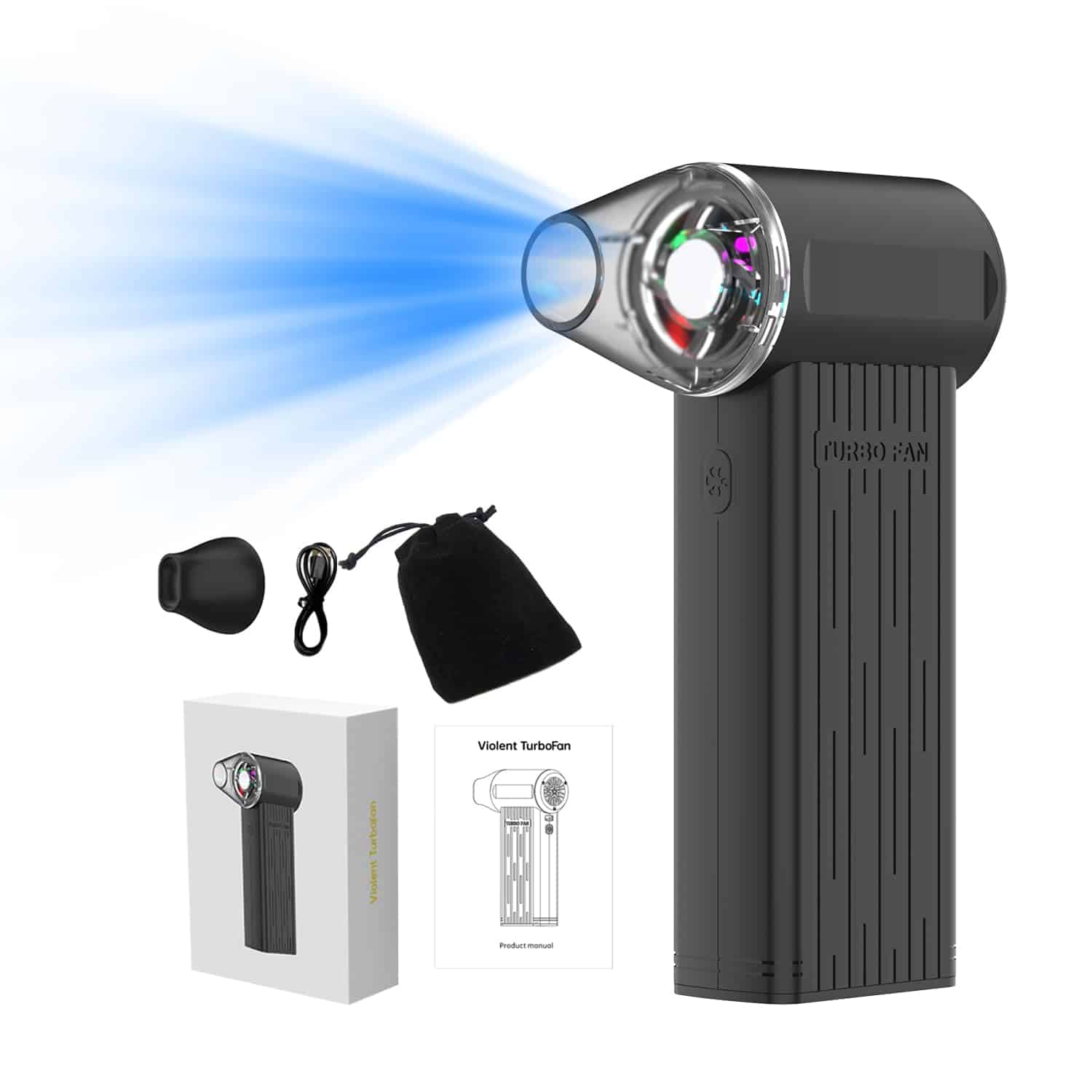 SOUJCEN Soplador de Aire Inalámbrico - Motor -Negro - Imagen 3