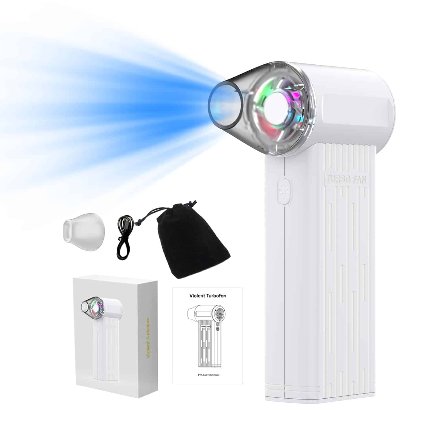 SOUJCEN Soplador de Aire Inalámbrico - Motor -Blanco - Imagen 3