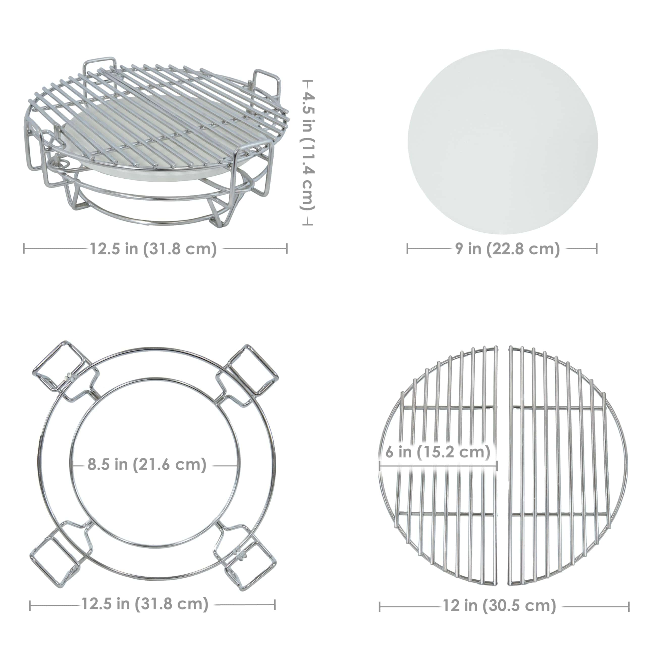 Sistema de Parrilla en Forma de Media Luna de Sunnydaze - - Imagen 4