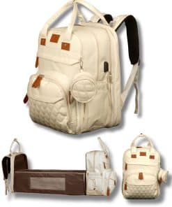 Bolso de Pañales Precious Leonor con Estación -Perla