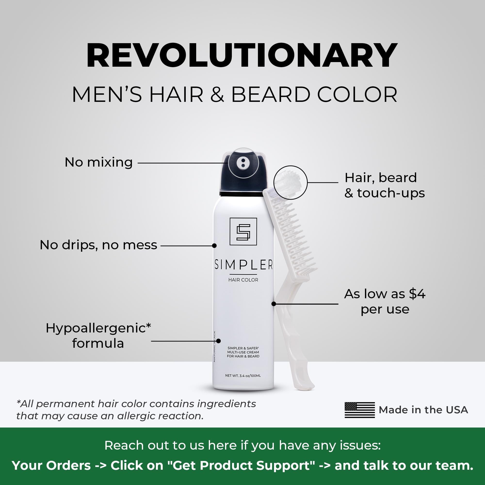 Kit de Coloración para Hombres Simpler Hair para Cobertura - Imagen 7