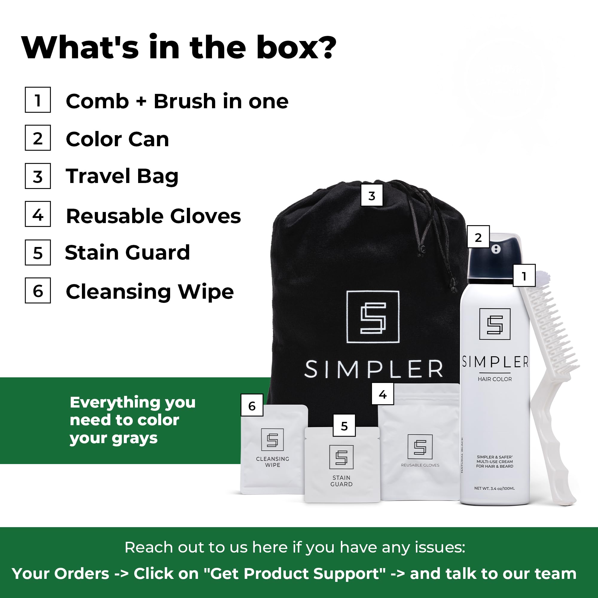 Kit de Coloración para Hombres Simpler Hair para Cobertura - Imagen 3