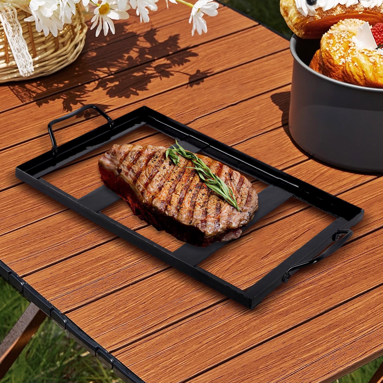 Soporte para Bloque de Sal del Himalaya con Asas, Bandeja - Imagen 6