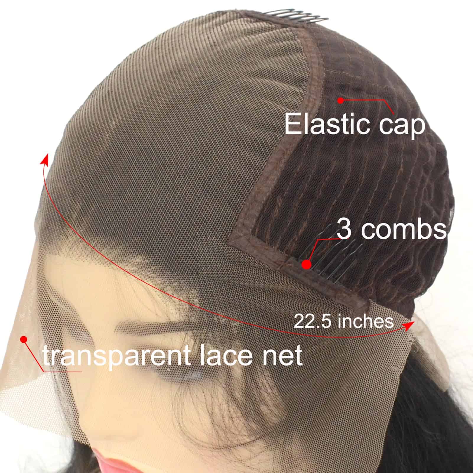 Pelucas de Encaje Frontal Recto Largo BLUPLE #1b Negro - Imagen 5