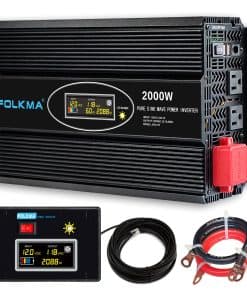 Inversor de Potencia de Onda Pura Folkma 2000W 12VDC a