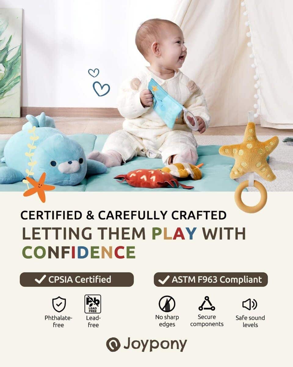 Tapete de juegos para bebés Joypony, Tapete -Azul - Imagen 7