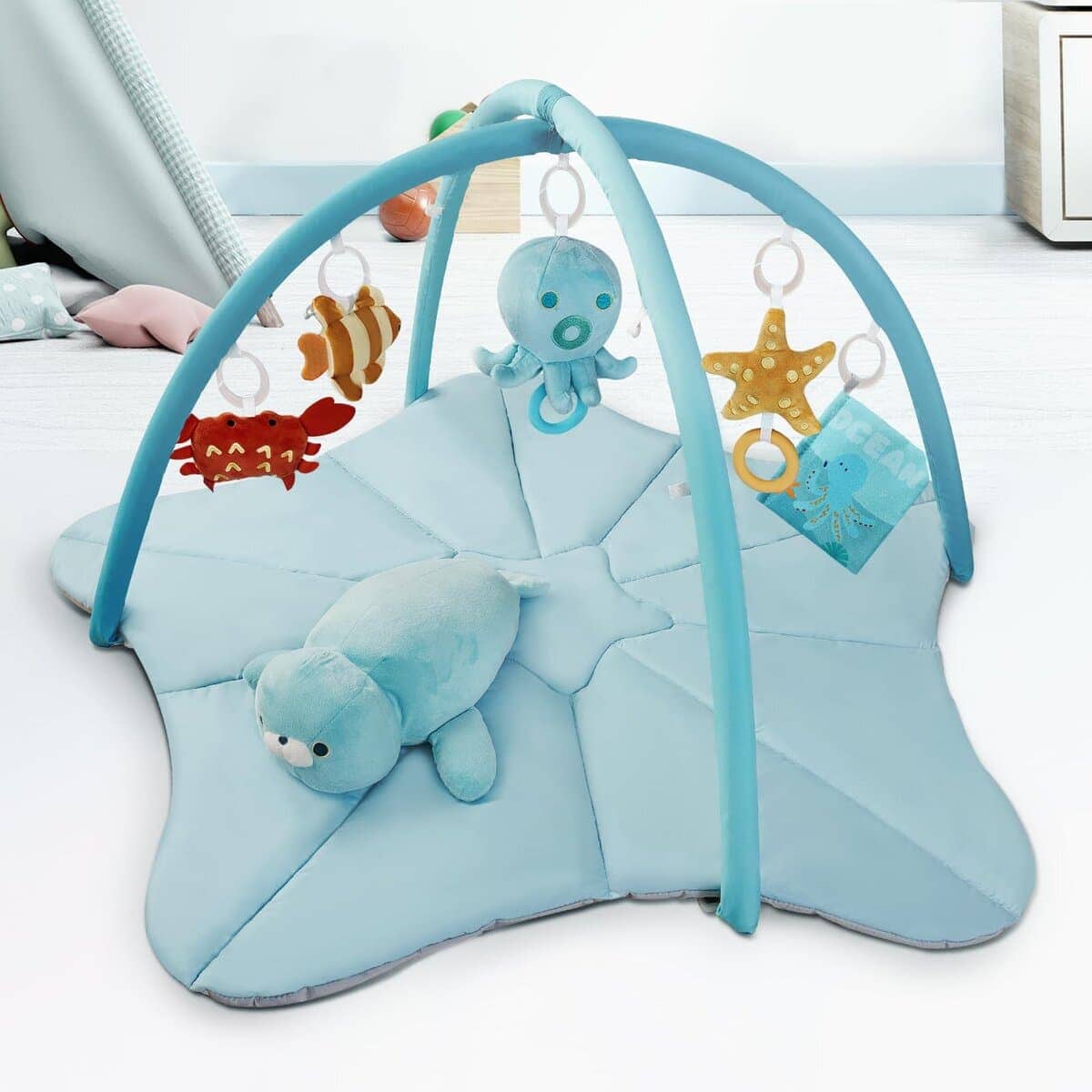 Tapete de juegos para bebés Joypony, Tapete -Azul