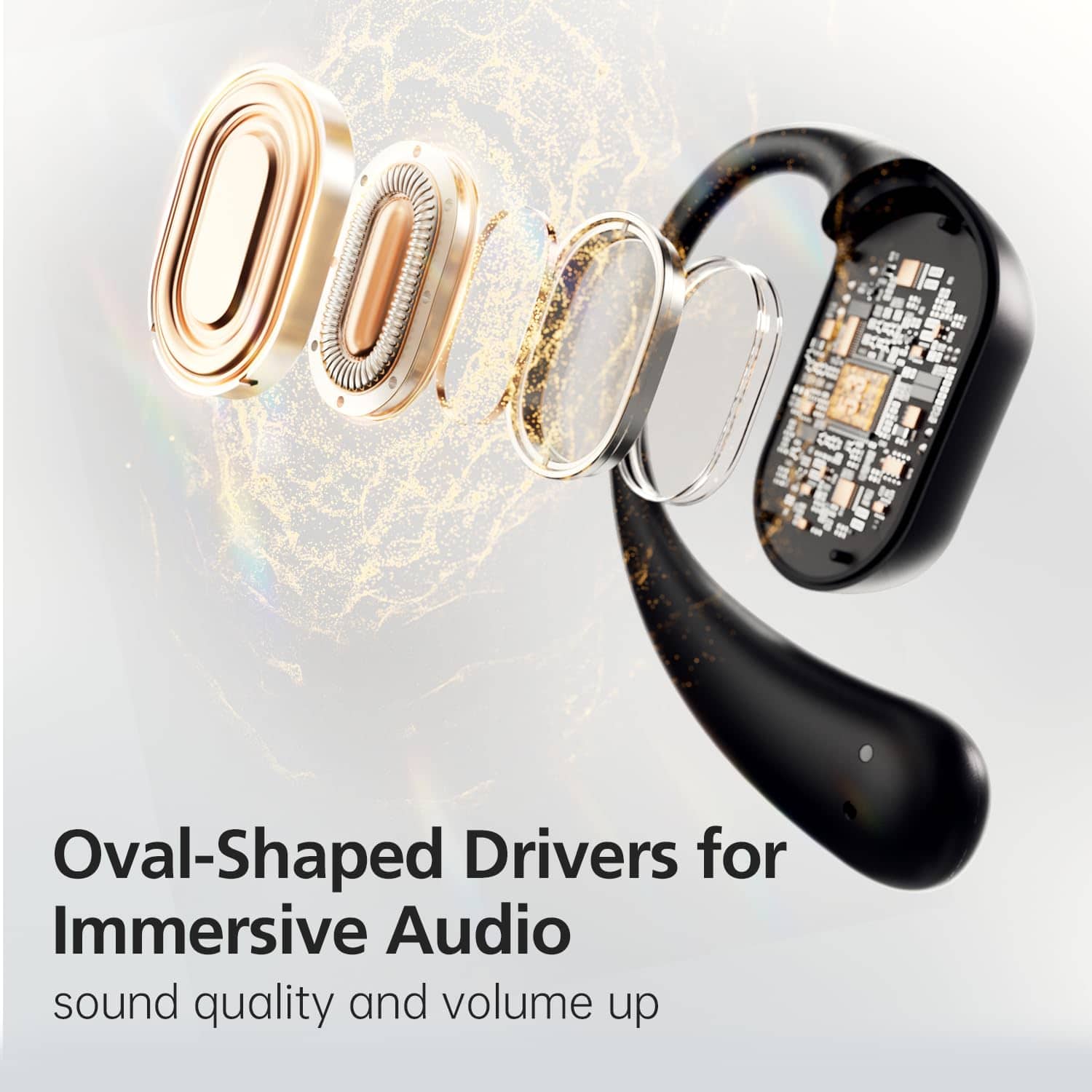 Audífonos Yistao de oreja abierta con 35 horas de - Imagen 3