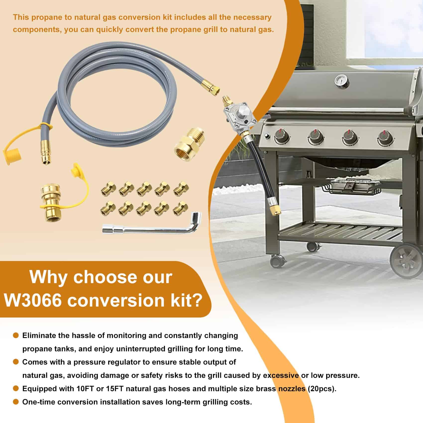 Kit de conversión de propano a gas natural para parrilla - Imagen 8