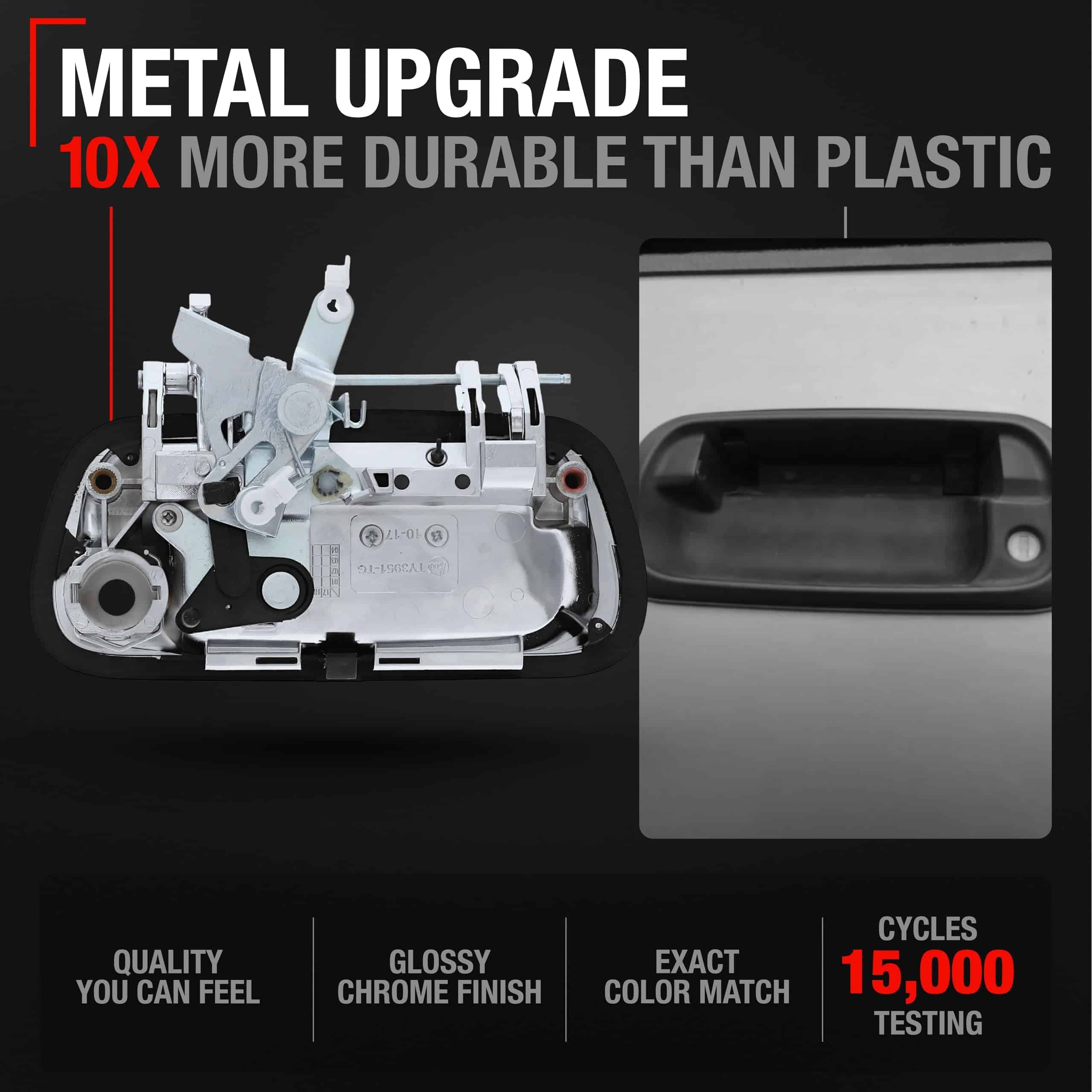 Ensamble de manija de portón trasero, metal mejorado con - Imagen 4