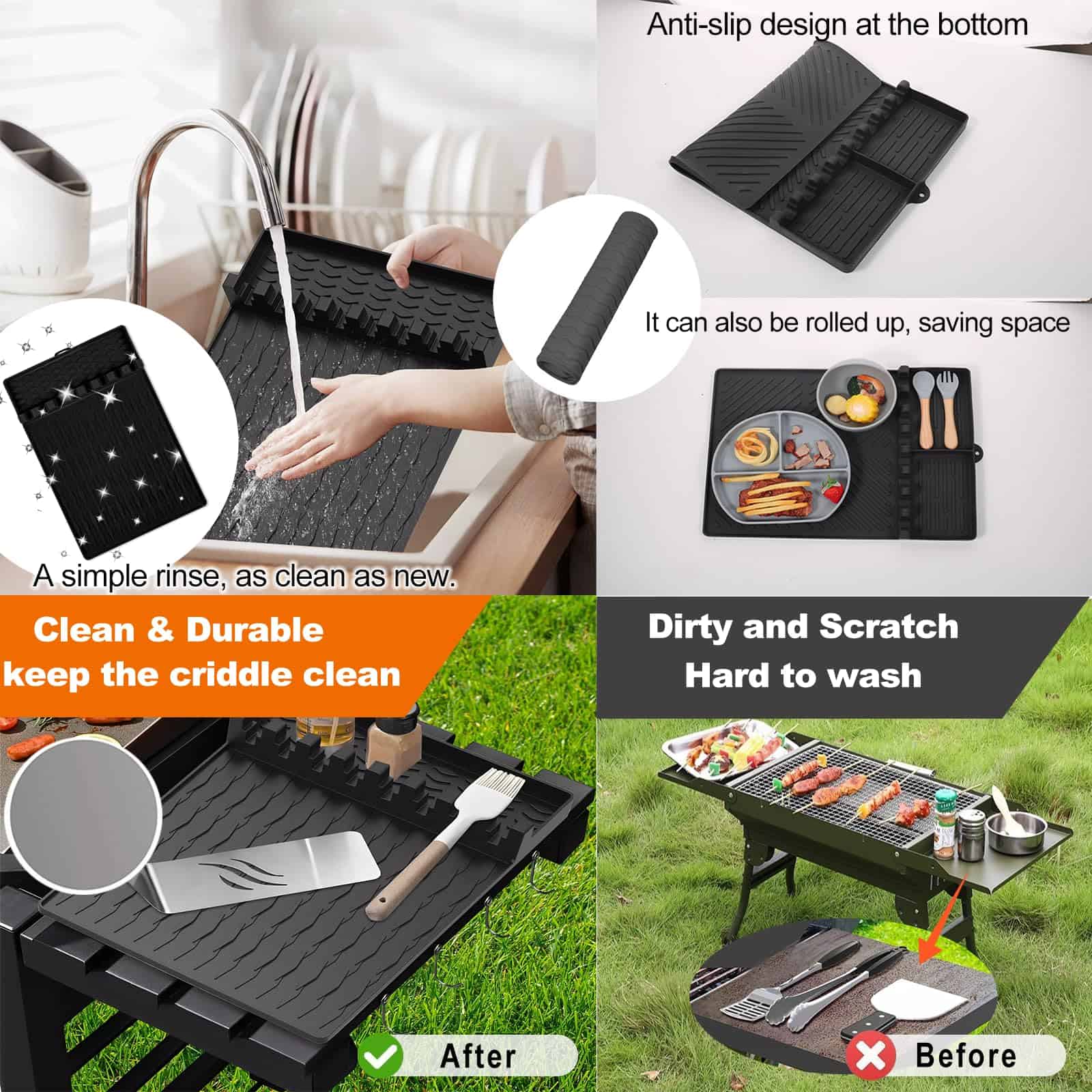 Tapete de Utensilios de Silicona para Parrilla Blackstone, - Imagen 6